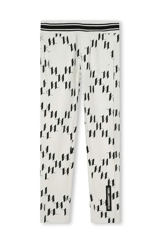 Karl Lagerfeld spodnie dresowe bawełniane dziecięce beżowy