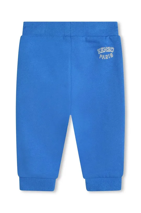 Дитячі бавовняні штани Kenzo Kids блакитний