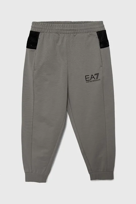 сірий Дитячі спортивні штани EA7 Emporio Armani Для хлопчиків