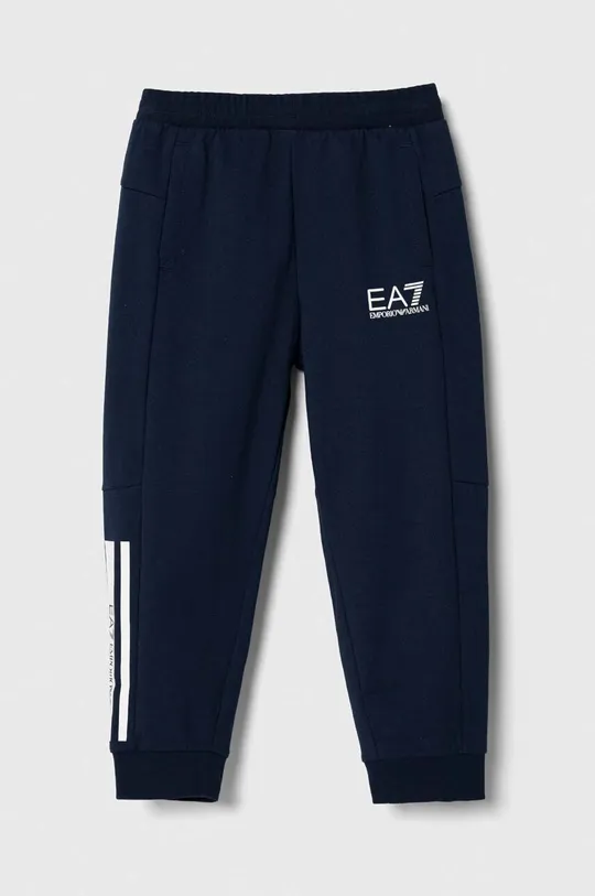 niebieski EA7 Emporio Armani spodnie dresowe dziecięce Chłopięcy