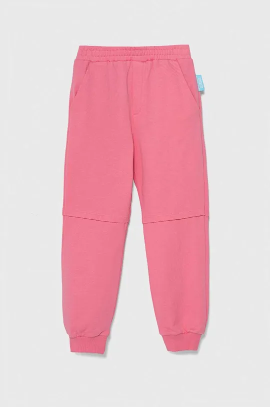 рожевий Дитячі бавовняні штани Emporio Armani x The Smurfs Для хлопчиків