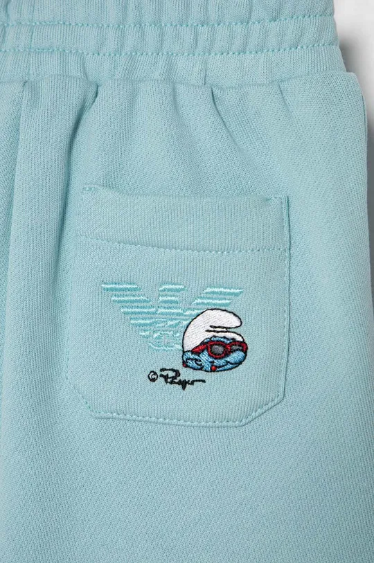 Emporio Armani spodnie dresowe bawełniane niemowlęce x The Smurfs 100 % Bawełna
