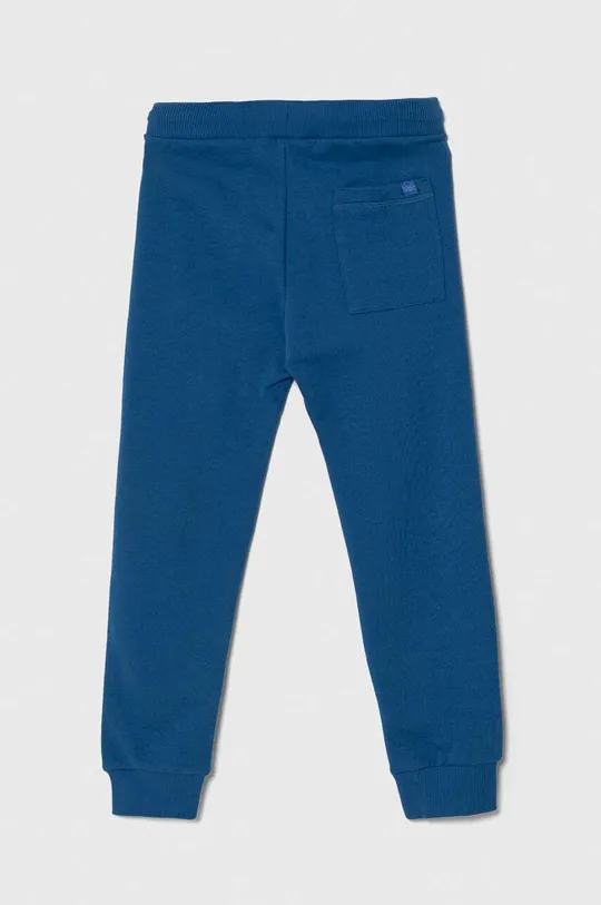 Детские хлопковые штаны United Colors of Benetton голубой