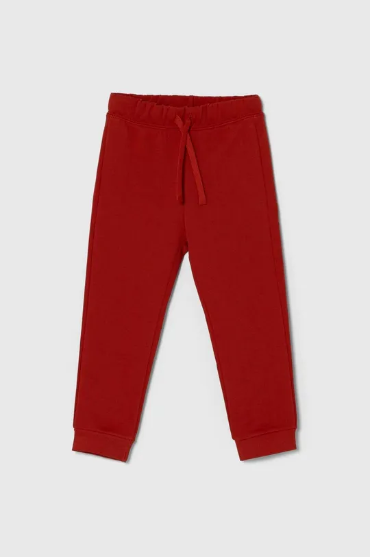 κόκκινο Παιδικό βαμβακερό παντελόνι United Colors of Benetton Για αγόρια