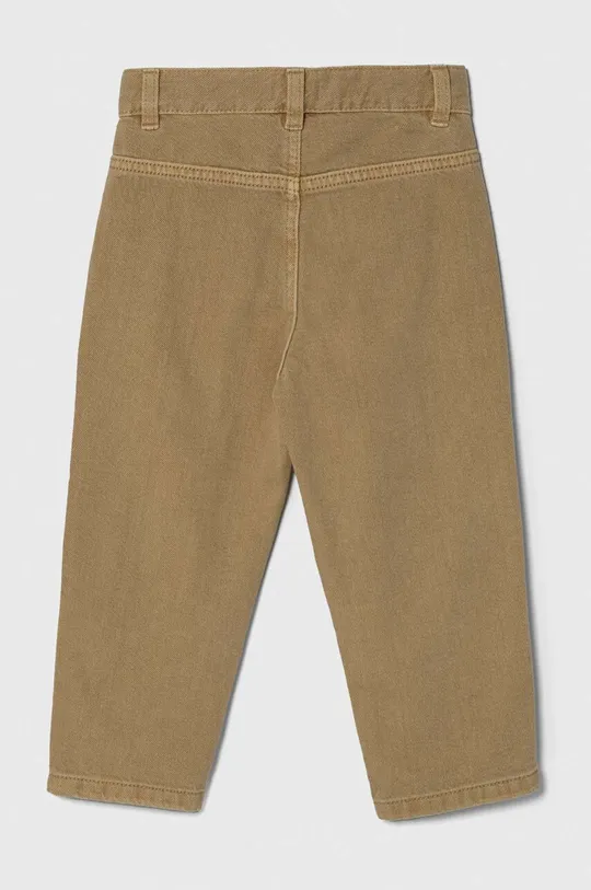 Детские хлопковые брюки United Colors of Benetton бежевый