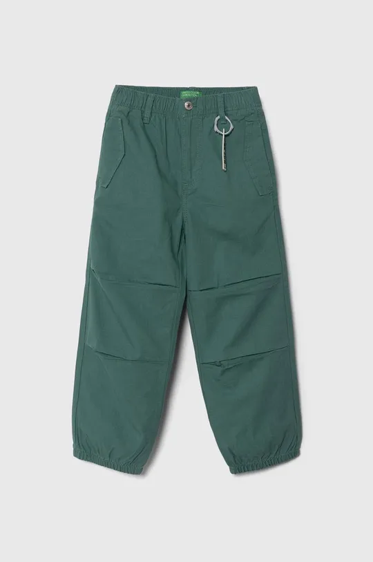 zelená Detské bavlnené nohavice United Colors of Benetton Chlapčenský