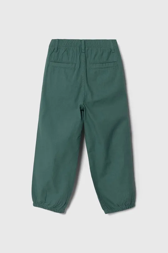 Детские хлопковые брюки United Colors of Benetton зелёный