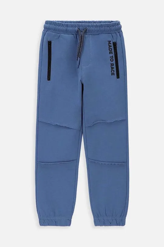 niebieski Coccodrillo spodnie dresowe bawełniane dziecięce Chłopięcy