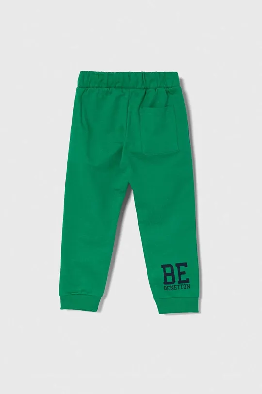 Παιδικό βαμβακερό παντελόνι United Colors of Benetton πράσινο