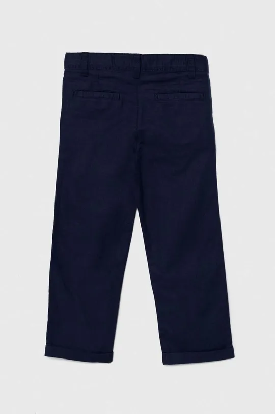 Otroške lanene hlače United Colors of Benetton mornarsko modra