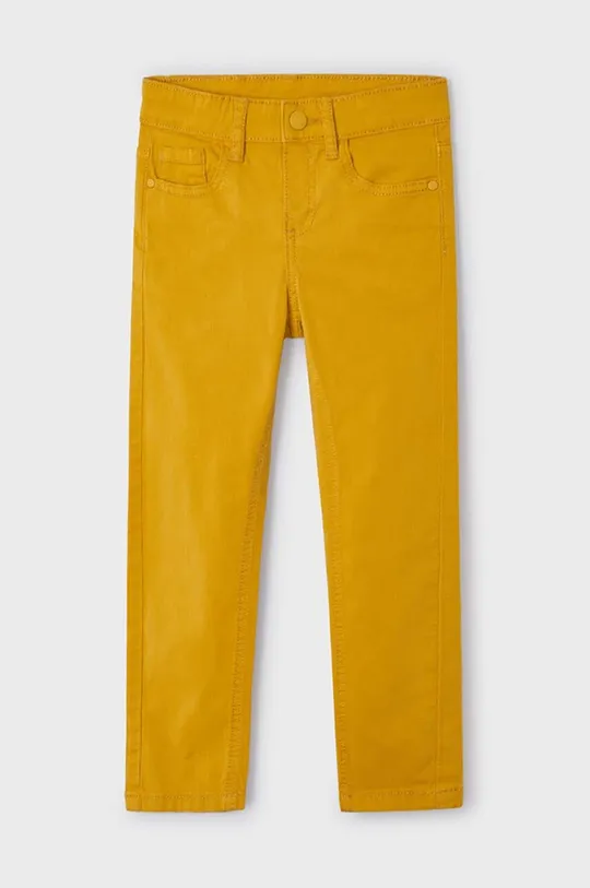 żółty Mayoral jeansy dziecięce slim fit Chłopięcy