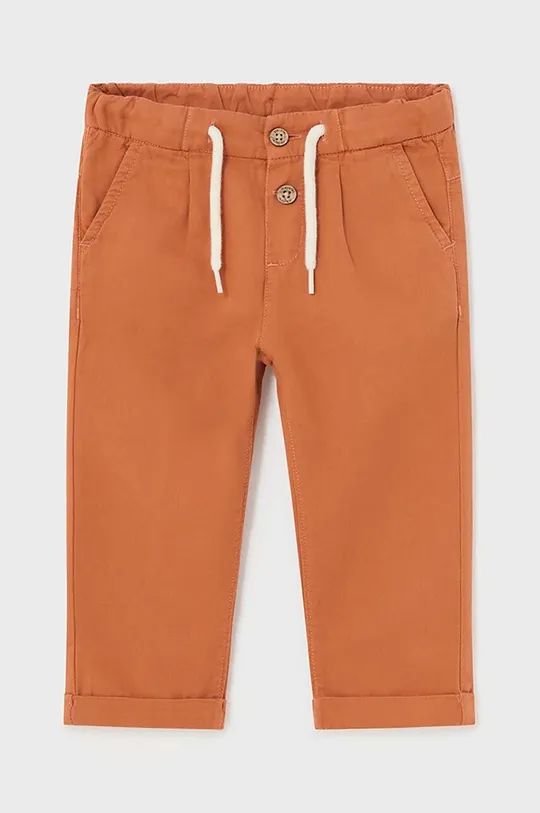 Otroške hlače s primesjo lanu Mayoral oranžna
