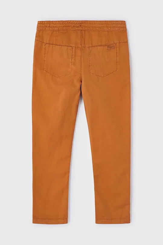 Otroške hlače s primesjo lanu Mayoral oranžna