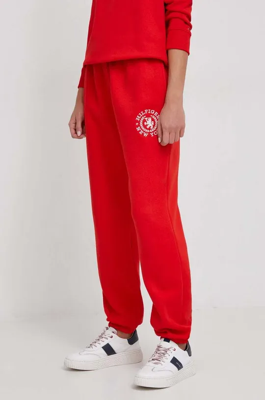 κόκκινο Παντελόνι φόρμας Tommy Hilfiger Γυναικεία