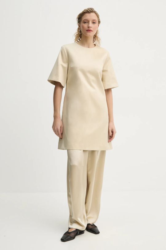 Kalhoty By Malene Birger Q71875021Z béžová AW24