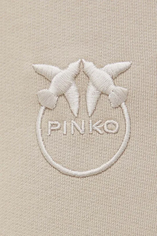 beżowy Pinko spodnie dresowe bawełniane