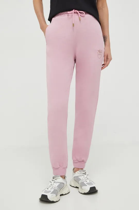 rosa Pinko pantaloni da jogging in cotone Donna