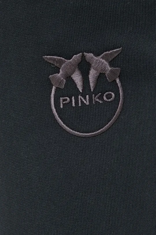 czarny Pinko spodnie dresowe bawełniane