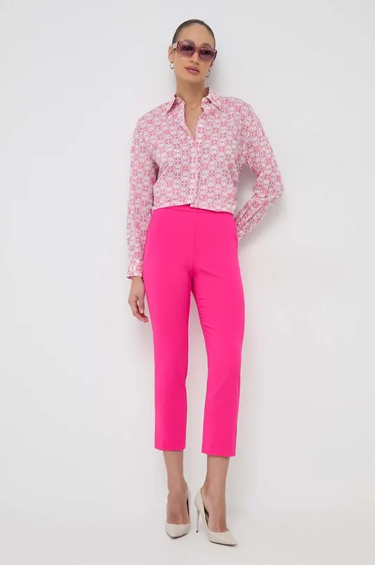 różowy Pinko spodnie Damski