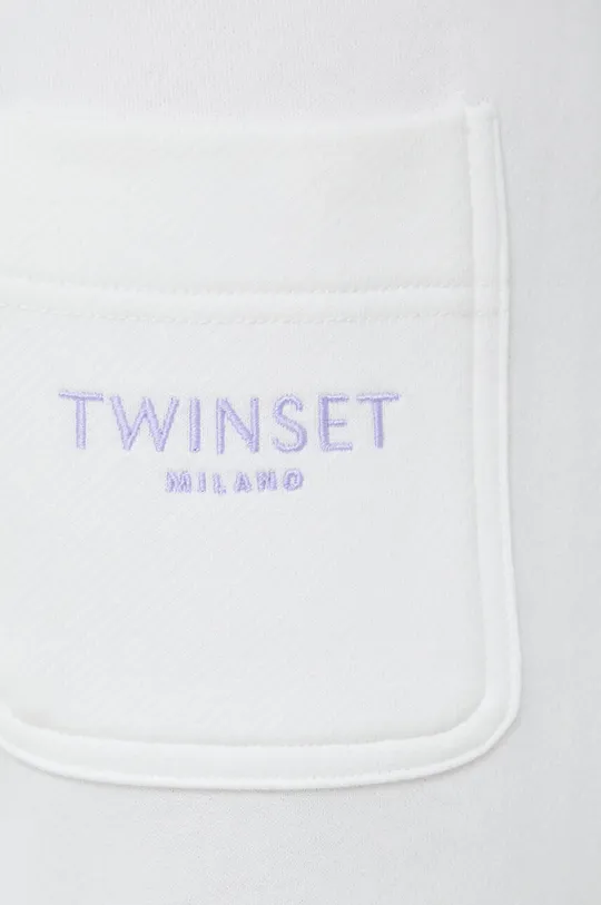 beżowy Twinset spodnie dresowe bawełniane