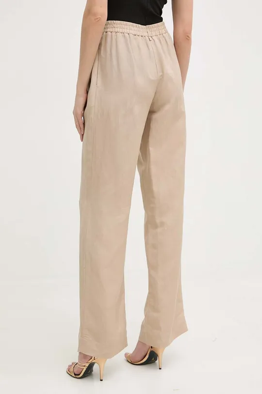 Lanene hlače Twinset Remen: 100% Poliester Temeljni materijal: 55% Lan, 45% Viskoza