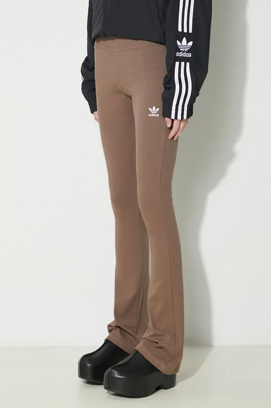 hnedá Nohavice adidas Originals Essentials Rib Flared Pants
