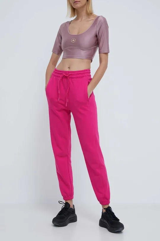 adidas by Stella McCartney spodnie dresowe różowy