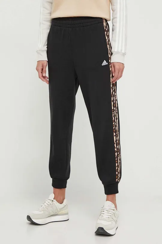 czarny adidas spodnie dresowe bawełniane Damski