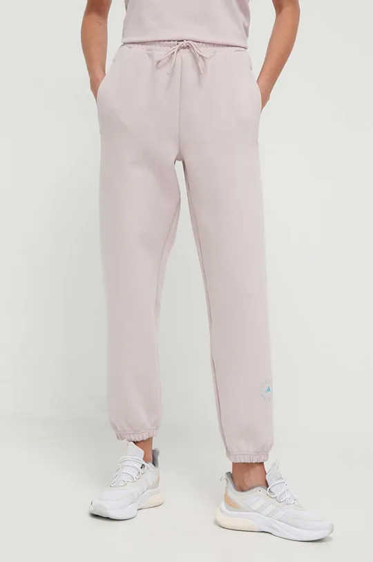 różowy adidas by Stella McCartney spodnie dresowe Damski