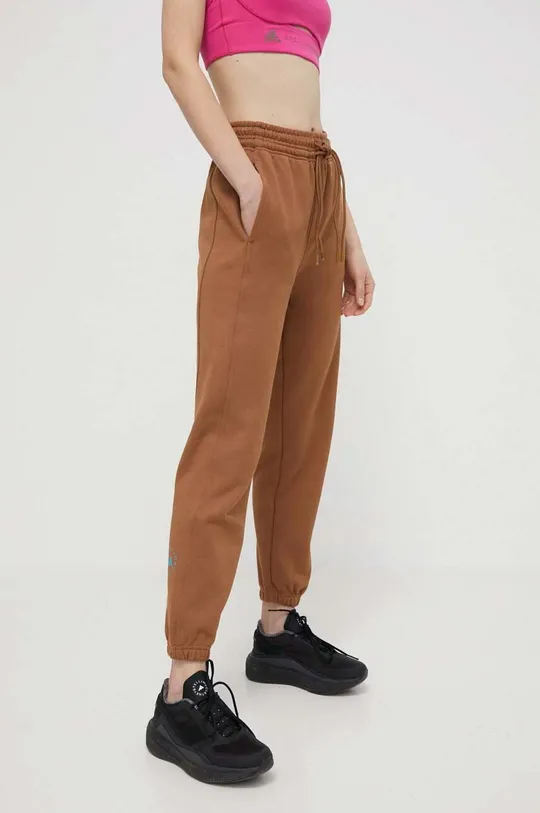 brązowy adidas by Stella McCartney spodnie dresowe Damski