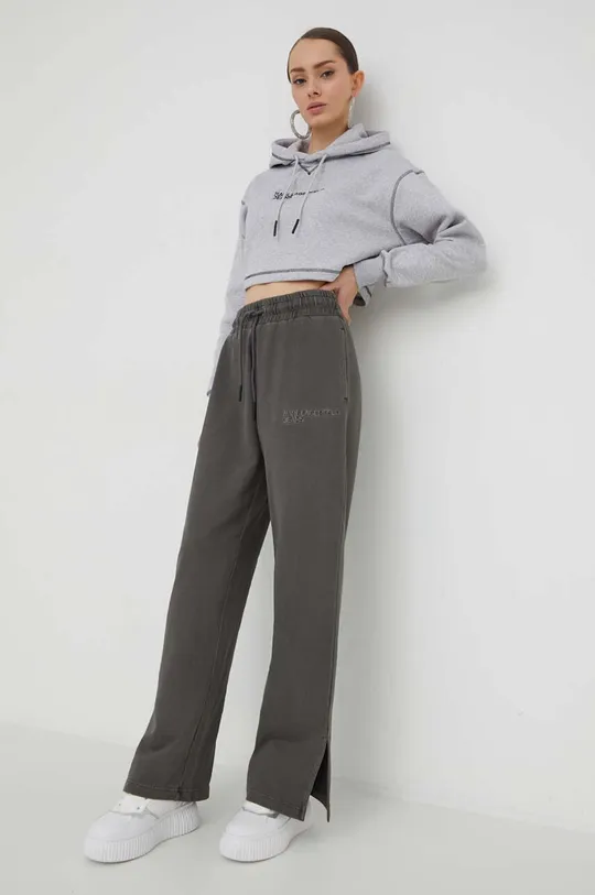сірий Бавовняні спортивні штани Karl Lagerfeld Jeans Жіночий