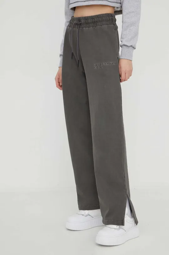 Karl Lagerfeld Jeans spodnie dresowe bawełniane szary