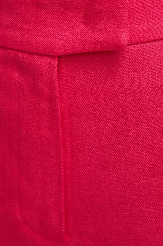 różowy Luisa Spagnoli spodnie lniane