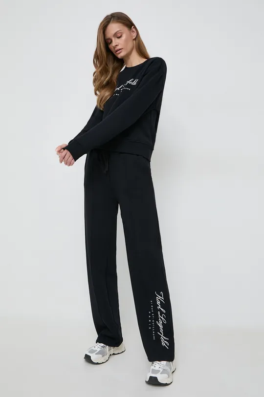 μαύρο Παντελόνι φόρμας Karl Lagerfeld Γυναικεία