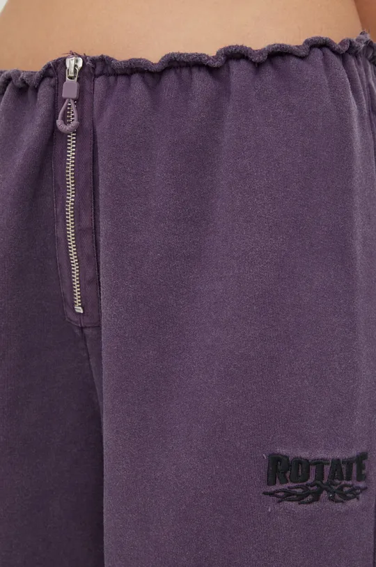 fioletowy Rotate spodnie dresowe bawełniane