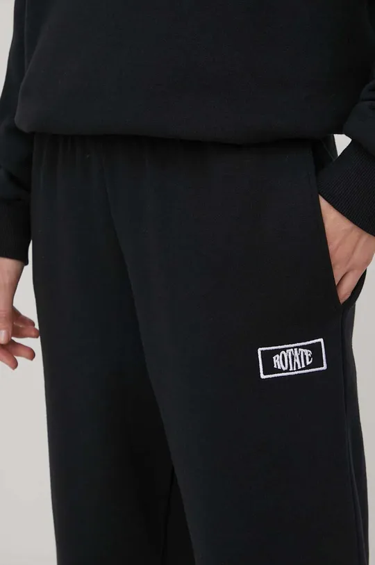 czarny Rotate spodnie dresowe bawełniane