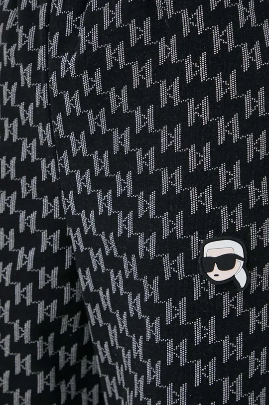 czarny Karl Lagerfeld spodnie bawełniane