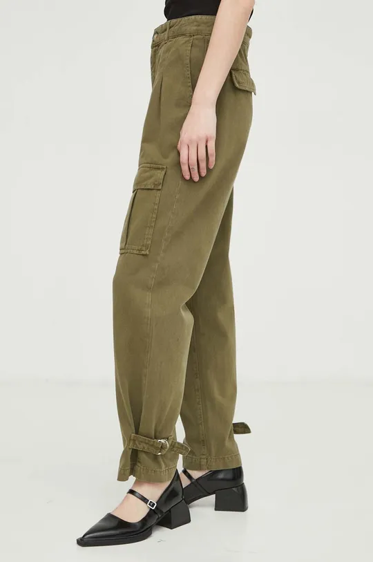 zielony BA&SH spodnie bawełniane MAROON Damski