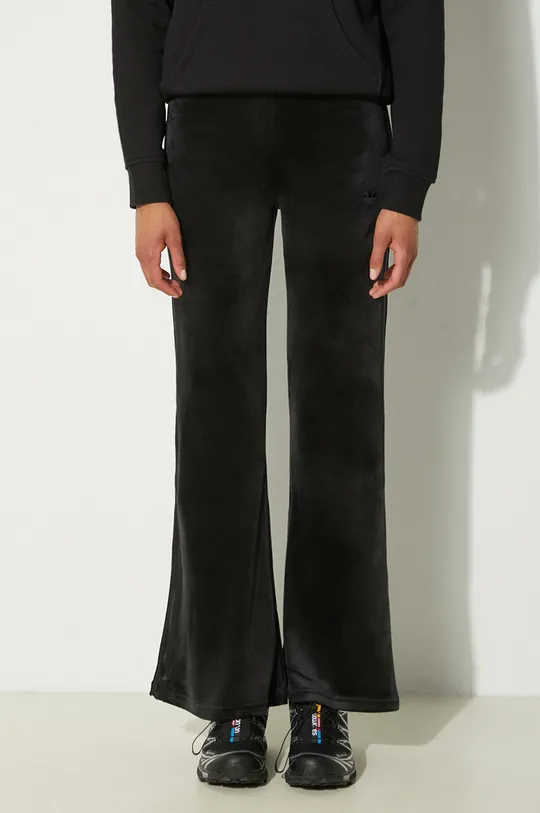 μαύρο Βελούδινο παντελόνι φόρμας adidas Originals Velvet Γυναικεία