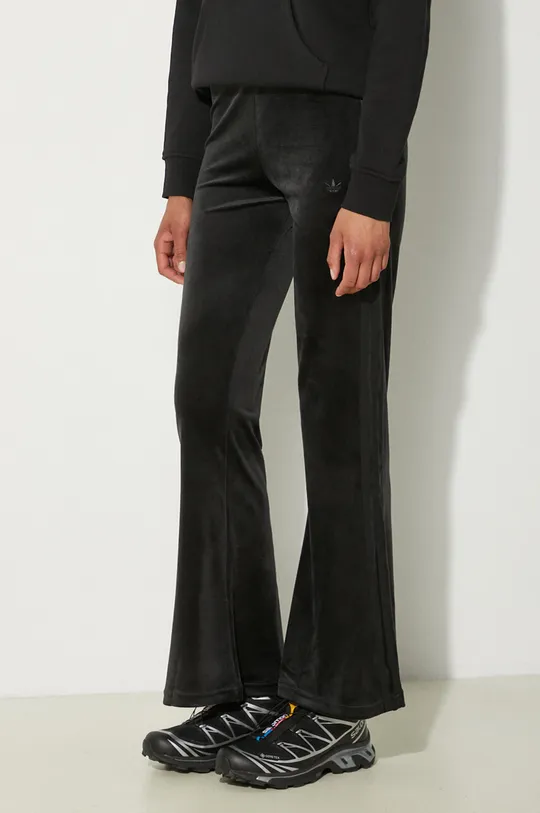 μαύρο Βελούδινο παντελόνι φόρμας adidas Originals Velvet