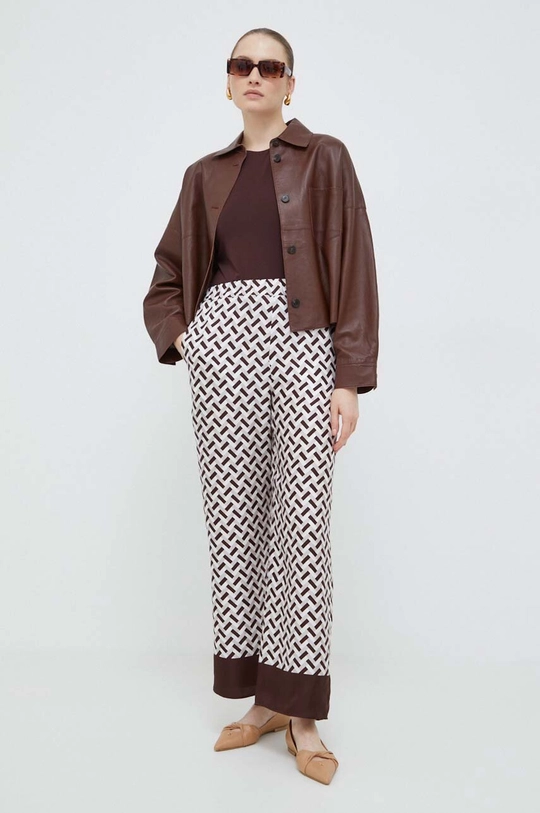 Max Mara Leisure pantaloni in seta multicolore