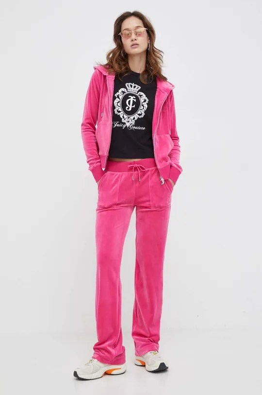 Спортивные штаны из велюра Juicy Couture розовый