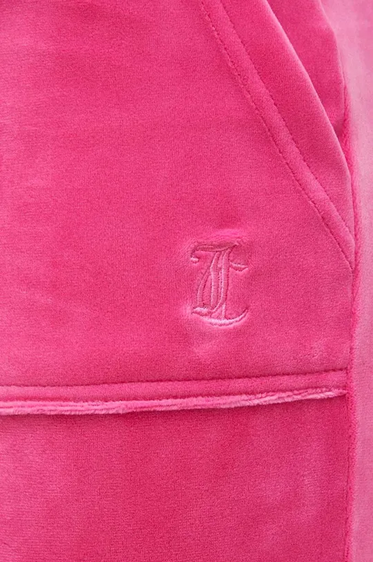 różowy Juicy Couture spodnie dresowe welurowe