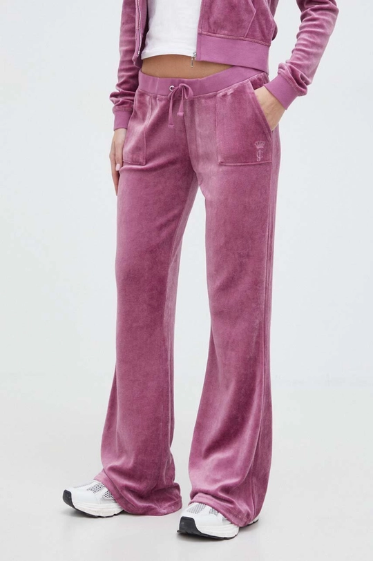 rosa Juicy Couture pantaloni da tuta in velluto Donna