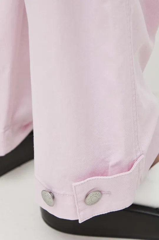 rózsaszín Samsoe nadrág vászonkeverékből SALIX