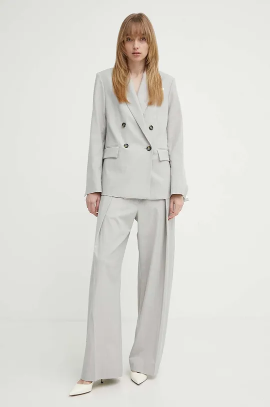 Day Birger et Mikkelsen pantaloni in misto lana grigio