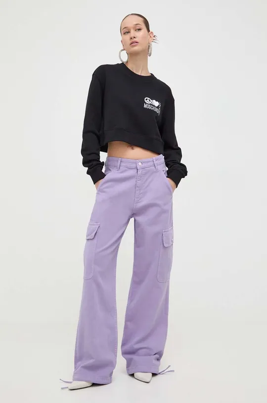 Kavbojke Moschino Jeans vijolična