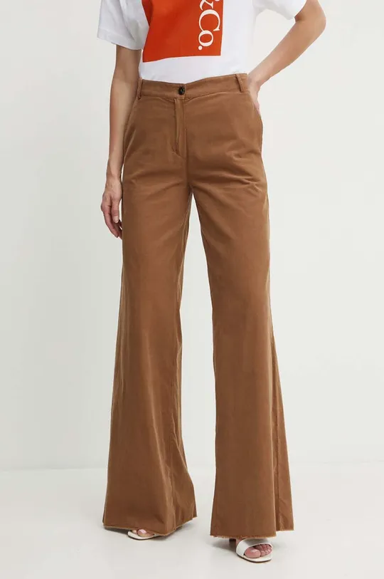 коричневий Бавовняні штани MAX&Co. Жіночий