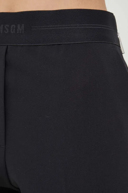 czarny MSGM spodnie wełniane