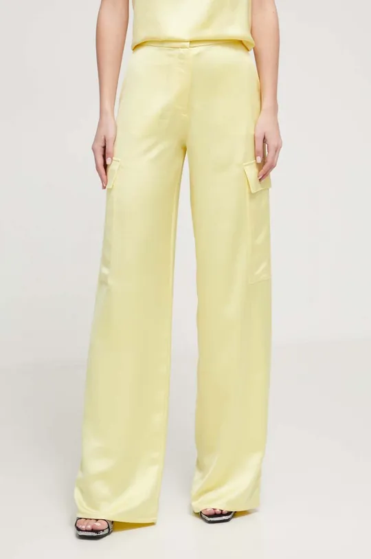 κίτρινο Παντελόνι HUGO Γυναικεία